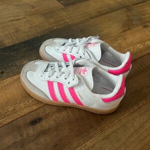 Adidas Kids Samba Sneakers - White and Pink